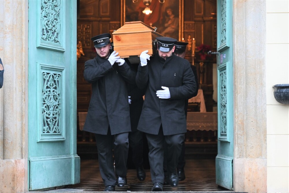 W Krakowie pochowano Zbigniewa Siekańskiego, byłego prezes Stowarzyszenia Rodzin Ofiar Katynia Polski Południowej – Kraków, 9 stycznia 2025. Fot. Żaneta Wierzgacz (IPN)