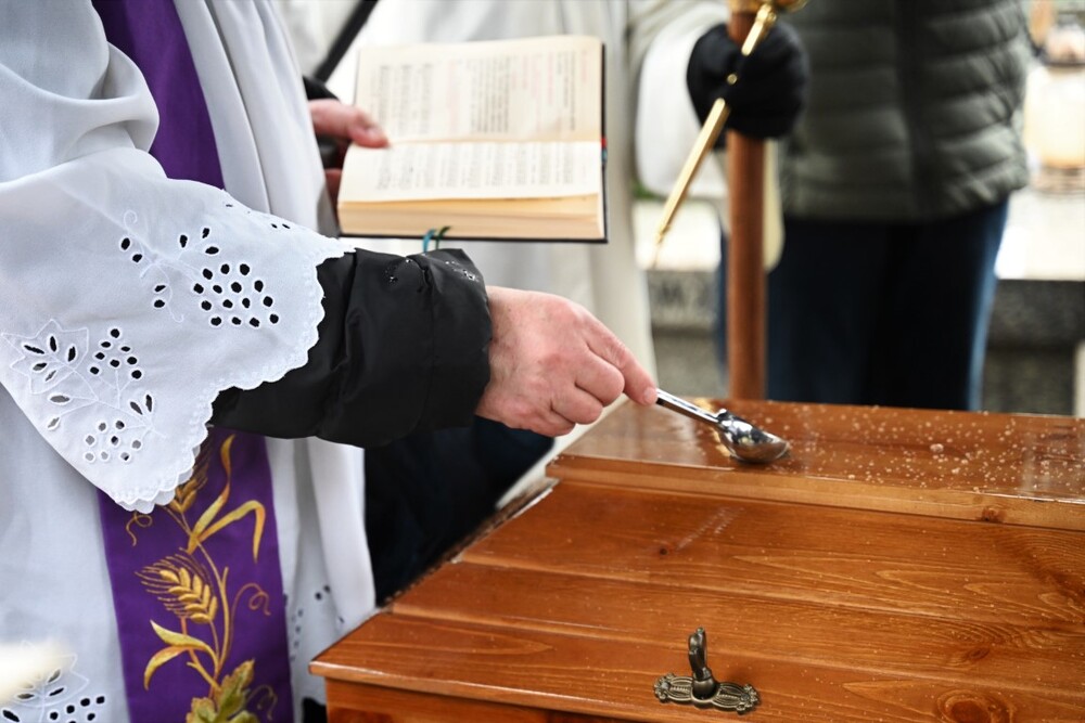 W Krakowie pochowano Zbigniewa Siekańskiego, byłego prezes Stowarzyszenia Rodzin Ofiar Katynia Polski Południowej – Kraków, 9 stycznia 2025. Fot. Żaneta Wierzgacz (IPN)