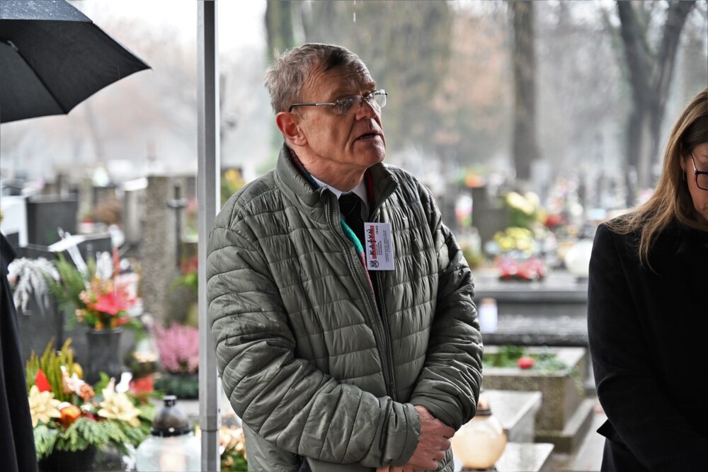 W Krakowie pochowano Zbigniewa Siekańskiego, byłego prezes Stowarzyszenia Rodzin Ofiar Katynia Polski Południowej – Kraków, 9 stycznia 2025. Fot. Żaneta Wierzgacz (IPN)