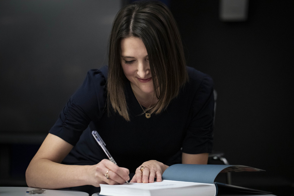 Dyskusja o książce „Cudnej mimozie – wstrętna pokrzywa”. Listy Kornela Makuszyńskiego do żony Janiny i teściów – Warszawa, 16 stycznia 2025. Fot. Angelika Kobylarz-Rycak (AIPN)