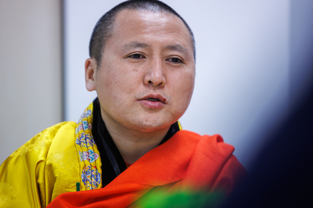 Najwyższy duchowny buddyzmu tybetańskiego w Mongolii – Khamba Lama (Javzandorj Dulamragchaa) – z wizytą w Instytucie Pamięci Narodowej – Warszawa, 21 stycznia 2025. Fot. Sławek Kasper (IPN)