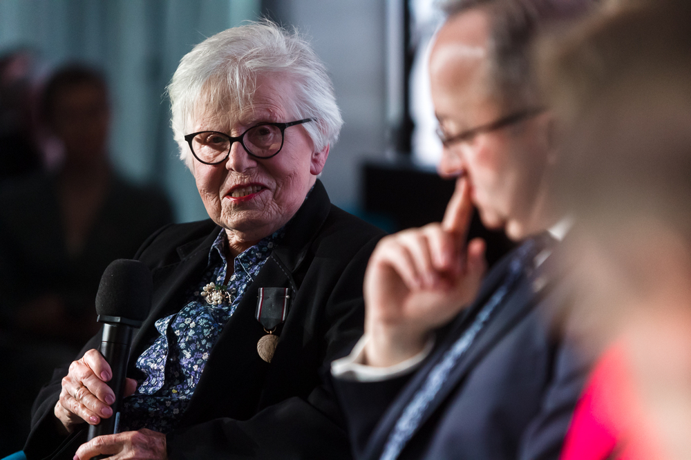 Uroczystość wręczenia Medalu Reipublicae Memoriae Meritum Adzie Krystynie Willenberg. Na zdj. Ada Krystyna Willenberg – Warszawa, 23 stycznia 2025. Fot. Sławek Kasper (IPN)