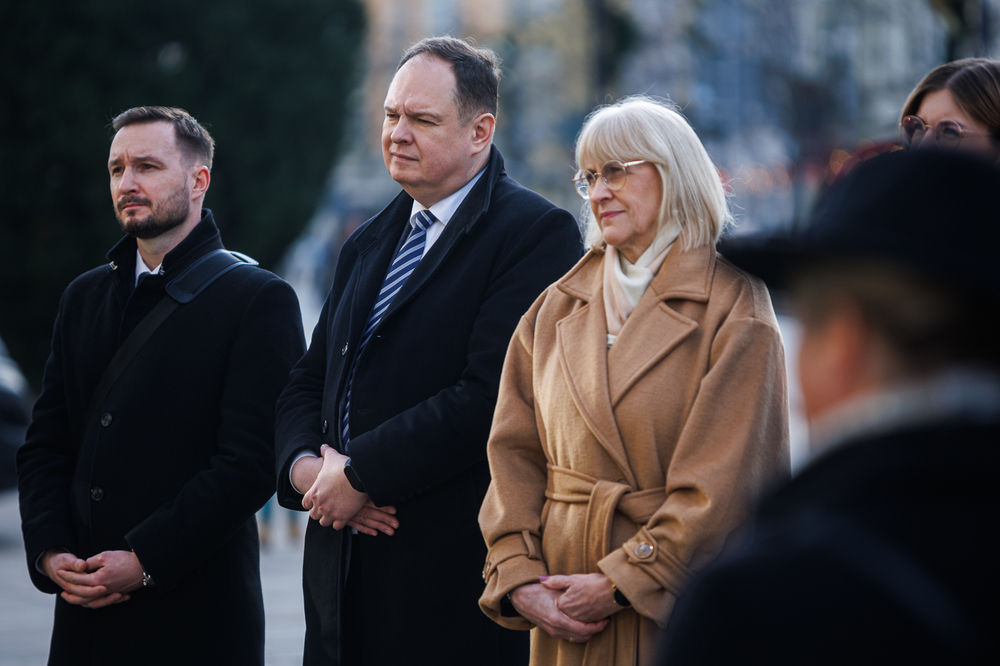 Otwarcie plenerowej wystawy elementarnej „Stanisław Mierzwa” – Warszawa, 28 stycznia 2025. Fot. Sławek Kasper (IPN)