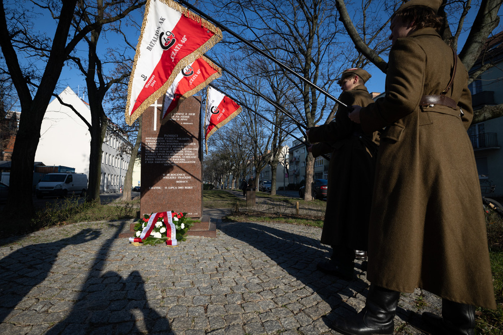 Uroczystość poświęcenia Krzyża Wołyńskiego – Gdańsk, 9 lutego 2025 r. Fot. Roman Jocher