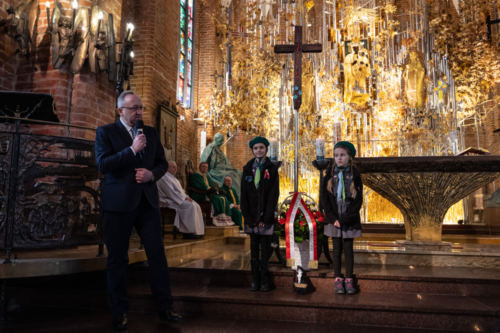 Uroczystość poświęcenia Krzyża Wołyńskiego – Gdańsk, 9 lutego 2025 r. Fot. Roman Jocher