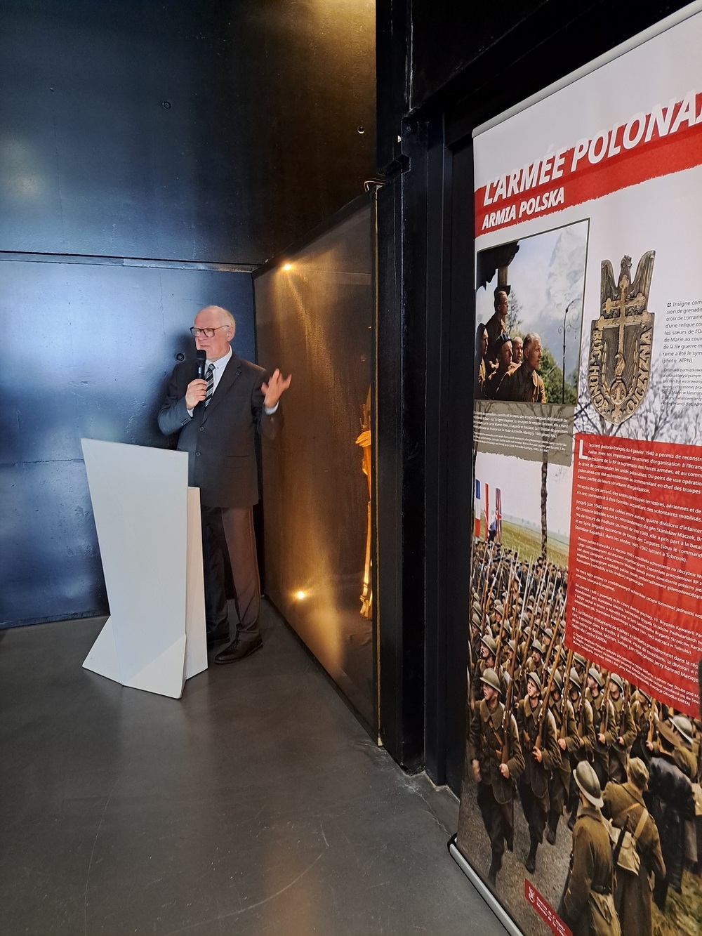 Otwarcie wystawy „Szlaki nadziei. Odyseja wolności” w Souchez – Lens – Francja, 7 lutego 2025. Fot. Konrad Białecki (IPN)