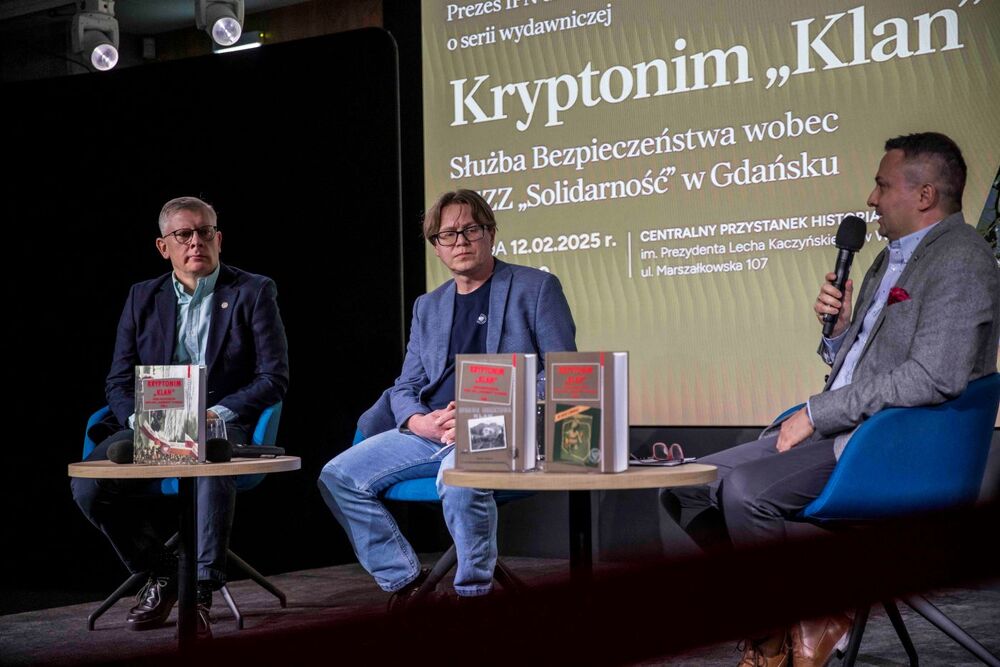 Dyskusja o serii wydawniczej „Kryptonim »Klan«. Służba Bezpieczeństwa wobec NSZZ »Solidarność« w Gdańsku” – Warszawa, 12 lutego 2025. Fot. Katarzyna Adamów (AIPN)