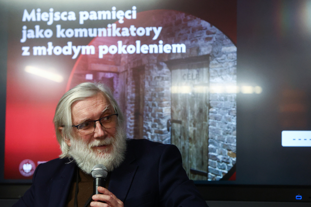 5 lat działalności Izby Pamięci Strzelecka 8. Na zdj. dr hab. Tomasz Ochinowski, prof. UW – Warszawa, 27 lutego 2025. Fot. Sławek Kasper (IPN)
