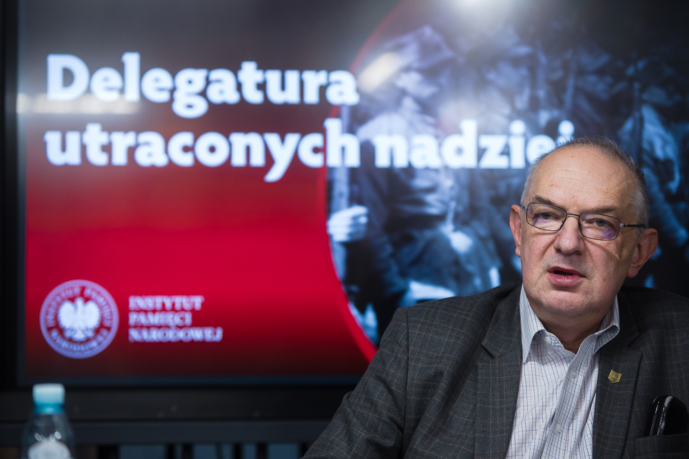5 lat działalności Izby Pamięci Strzelecka 8. Na zdj. dr Kazimierz Krajewski – Warszawa, 27 lutego 2025. Fot. Sławek Kasper (IPN)