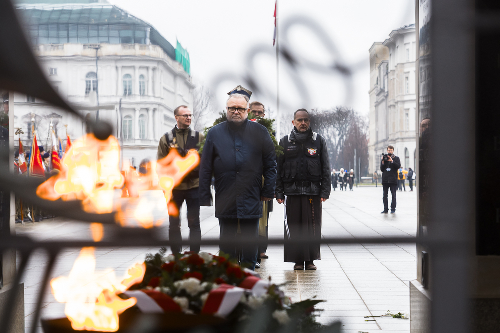 Oddaliśmy hołd ofiarom zbrodni w Hucie Pieniackiej – Warszawa, 28 lutego 2025. Fot. Sławek Kasper (IPN)