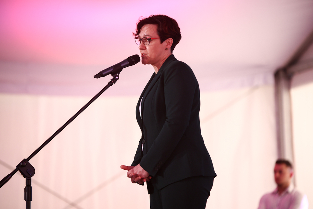 Rozpoczął się Kongres Pamięci Żołnierzy Wyklętych – Warszawa, 7 marca 2025. Na zdj. dyrektor Muzeum Żołnierzy Wyklętych i Więźniów Politycznych PRL Adrianna Garnik. Fot. Sławek Kasper (IPN)