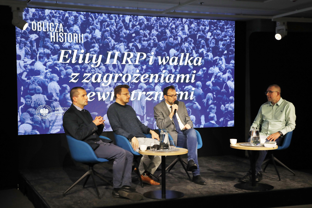 Spotkanie otwarte „Elity II RP i walka z zagrożeniami wewnętrznymi” z cyklu „Oblicza historii” – Warszawa, 11 marca 2025. Fot. Piotr Życieński (IPN)
