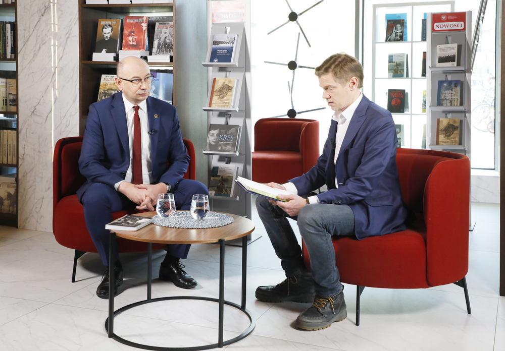 Dr Mateusz Szpytma gościem programu ,,Historia toczy się dziś” – 21 marca 2025. Fot. Piotr Życieński (IPN)