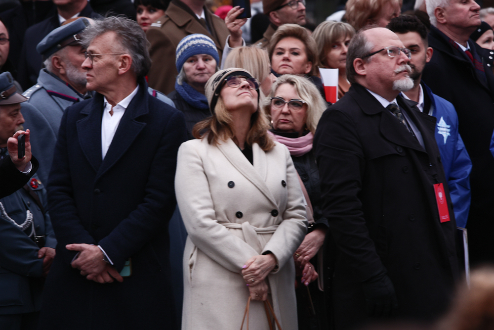 Uroczystość odsłonięcia pomnika poświęconego Polakom ratującym Żydów w czasie II wojny światowej, Ciepielów, 24 marca 2025 roku. Fot Sławomir Kasper (IPN)