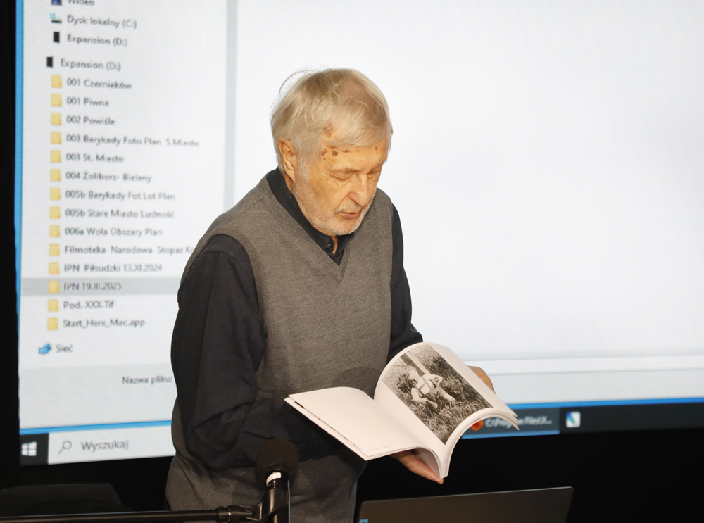 „Dramat getta warszawskiego zapisany w fotografii” – spotkanie z cyklu „Historia zapisana w fotografii” – Warszawa, 19 marca 2025. Fot. Piotr Życieński (IPN)