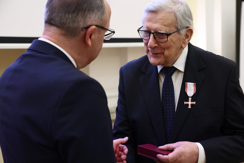 Uroczystość wręczenia Krzyży Wolności i Solidarności byłym działaczom NZS Politechniki Warszawskiej z lat 1980–1989 – Warszawa, 31 marca 2025. Fot. Sławek Kasper (IPN)