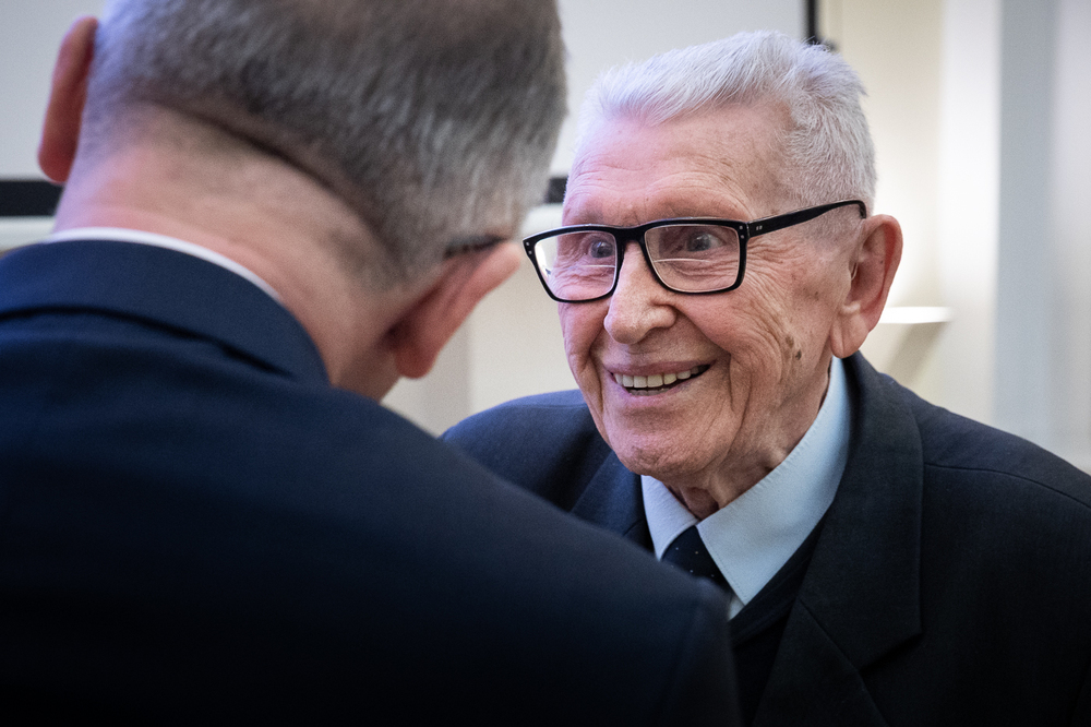 Uroczystość wręczenia Krzyży Wolności i Solidarności byłym działaczom NZS Politechniki Warszawskiej z lat 1980–1989 – Warszawa, 31 marca 2025. Fot. Sławek Kasper (IPN)