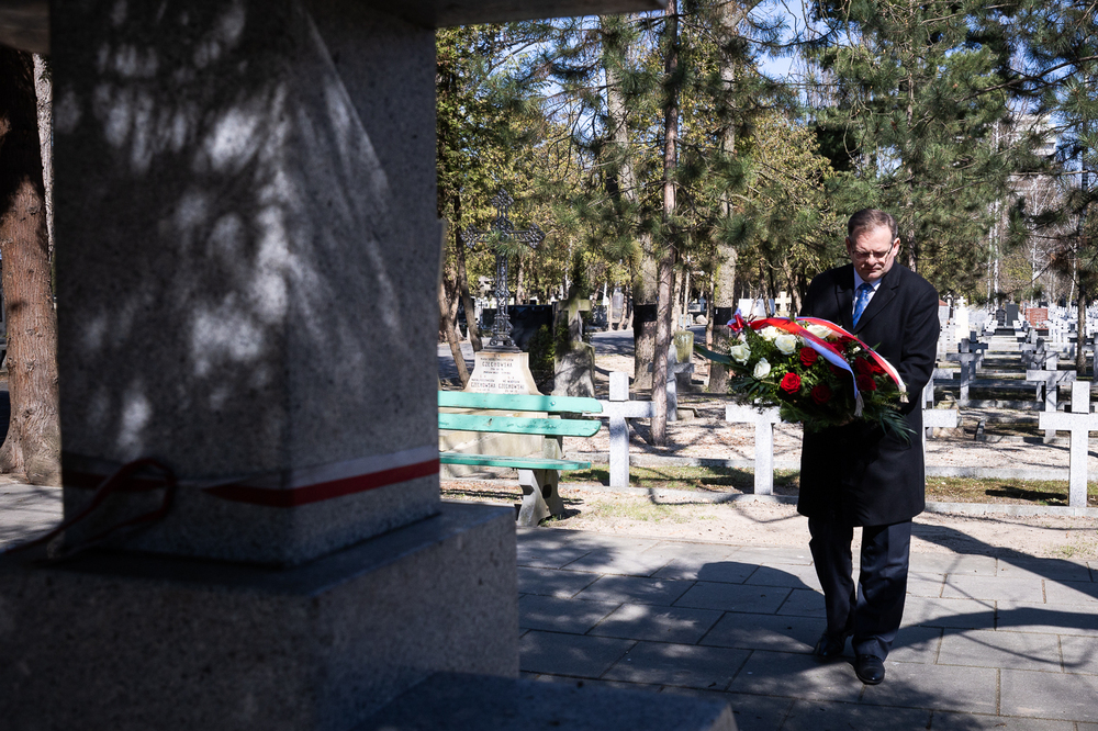 Upamiętniliśmy płk. Walerego Sławka. Na zdj. doradca prezesa IPN Jan Józef Kasprzyk – Warszawa, 2 kwietnia 2025. Fot. Sławek Kasper (IPN)