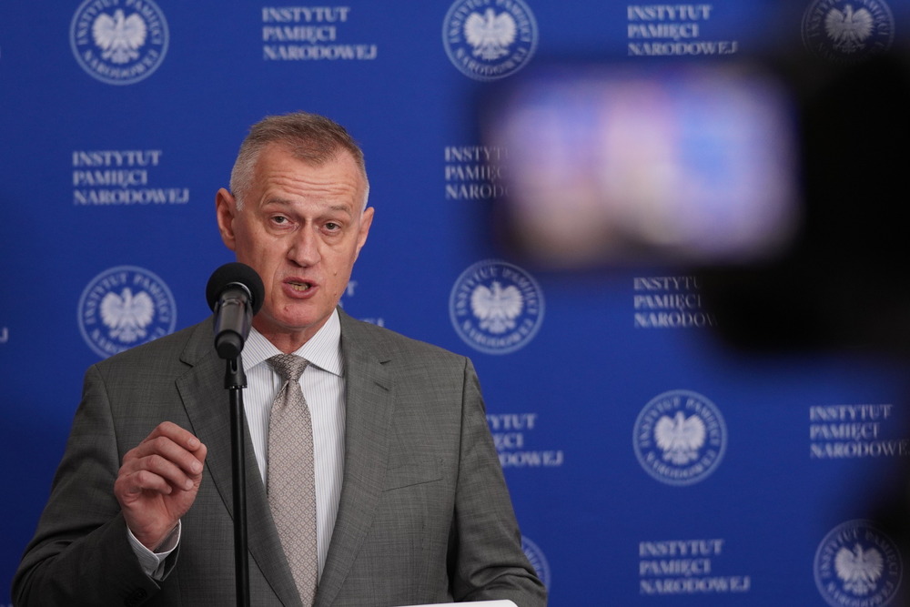 Wznowienie śledztw w sprawie Radomskiego Czerwca '76. Na zdj. prok. Andrzej Pozorski – Radom, 8 kwietnia 2025. Fot. Dominik Borek (IPN)