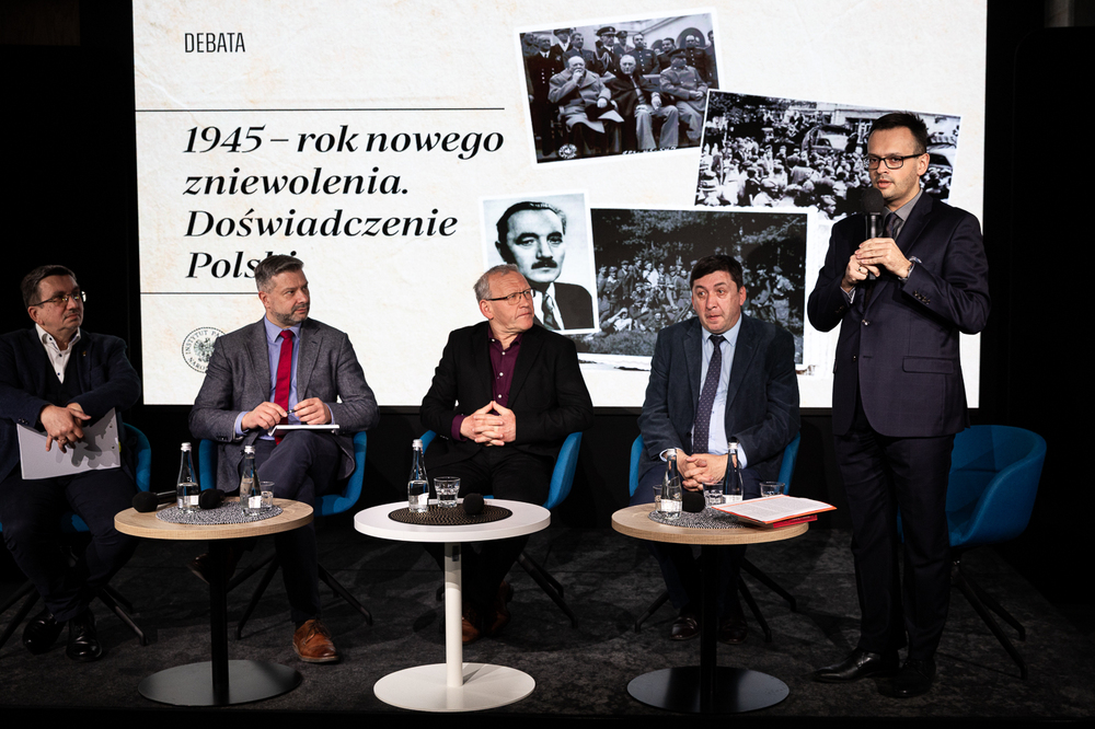Debata naukowa „1945 – rok nowego zniewolenia. Doświadczenie Polski” – Warszawa, 16 kwietnia 2025. Fot. Sławek Kasper (IPN)