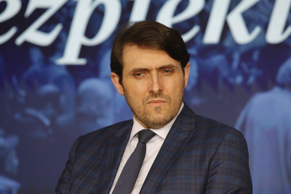 Spotkanie „Papież w oczach bezpieki i partii” z cyklu „Oblicza historii” – Warszawa, 15 kwietnia 2025. Na zdj. dr Witold Bagieński. Fot. Piotr Życieński (IPN)