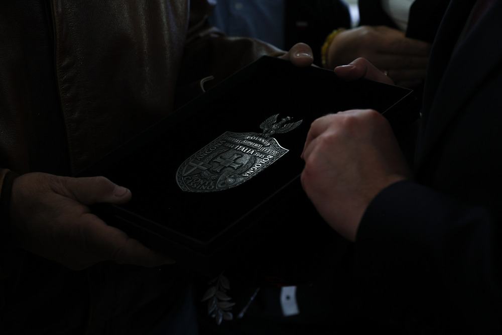 W Bolonii zaprezentowaliśmy wystawę „Szlaki Nadziei. Odyseja Wolności” – 25 kwietnia 2025. Fot. Sławek Kasper (IPN)