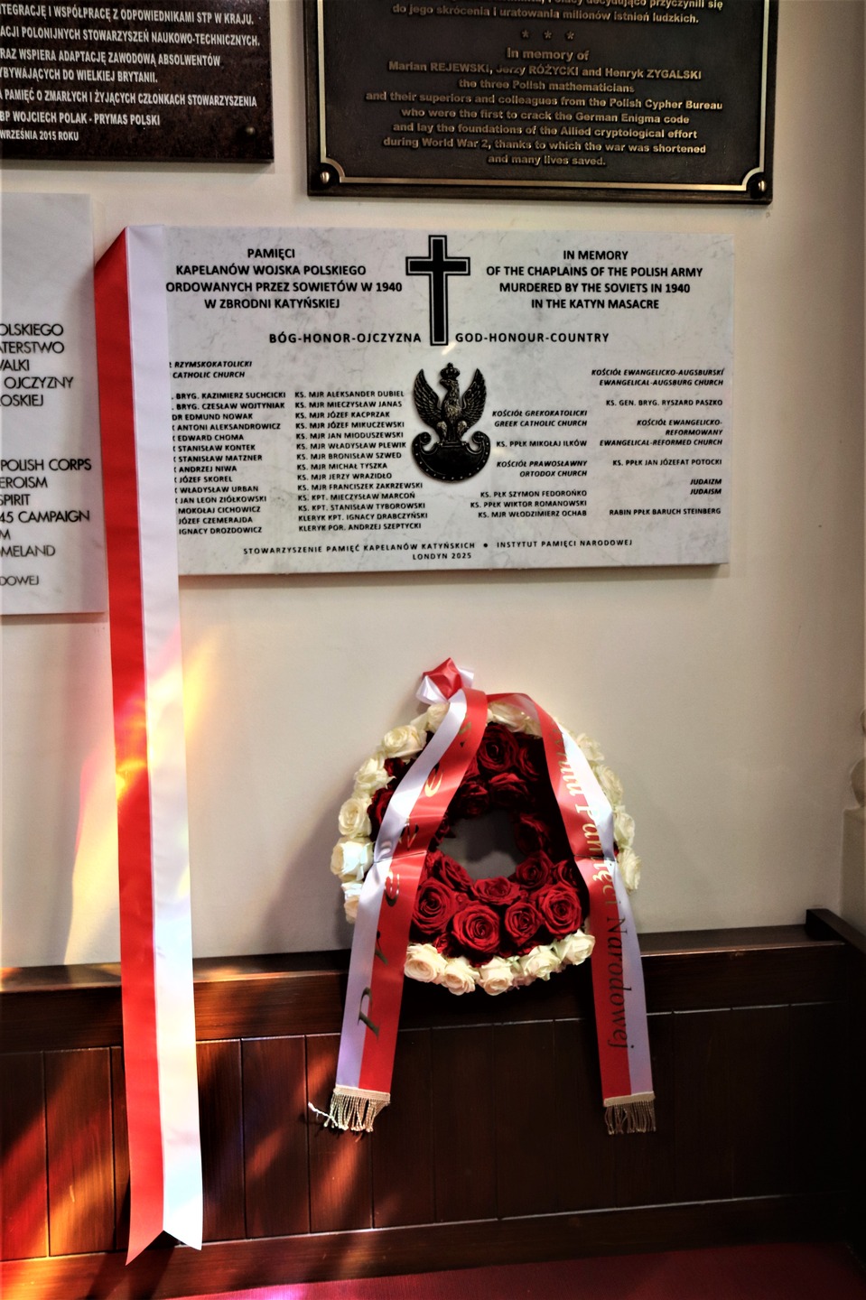 Upamiętnienie kapelanów katyńskich w Londynie – 27 kwietnia 2025. Fot. Adam Siwek (dyrektor BUWiM IPN)