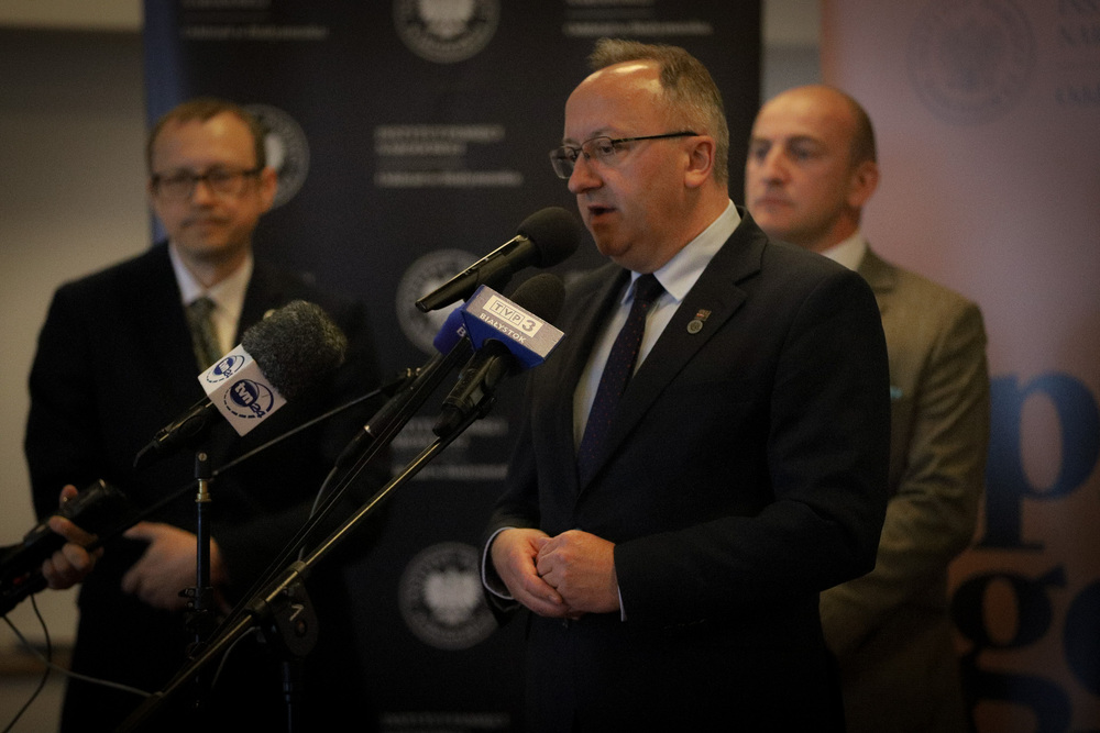 80. rocznica Obławy Augustowskiej – konferencja prasowa IPN – Białystok, 7 maja 2025. Fot. Karolina Dobek (IPN)