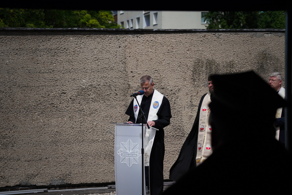 Odsłoniliśmy tablicę upamiętniającą Funkcjonariuszy Policji Państwowej II RP – Warszawa, 9 maja 2025. Fot. Mateusz Niegowski (IPN)