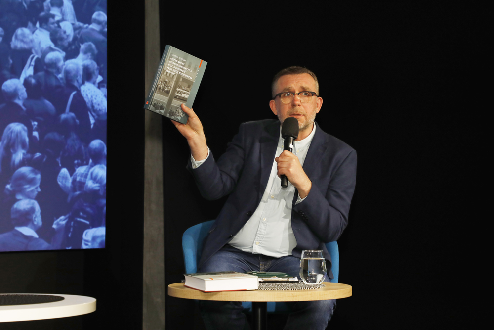 Spotkanie otwarte „Gry operacyjne Służby Bezpieczeństwa w latach 1980-1982” z cyklu „Oblicza historii” – Warszawa, 13 maja 2025. Fot. Piotr Życieński (IPN)