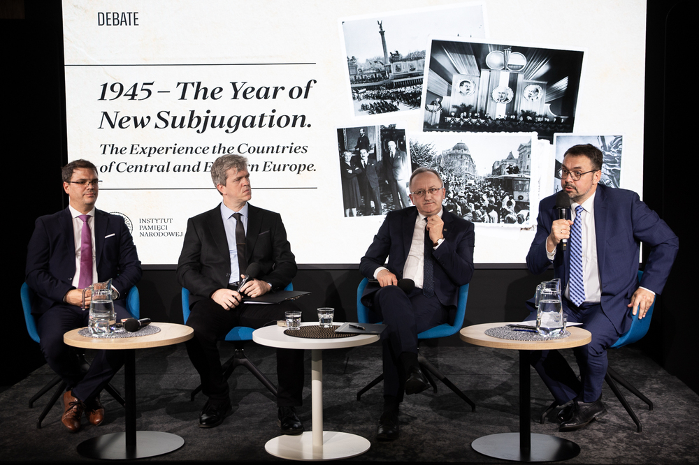 Międzynarodowa dyskusja naukowa „1945 – rok nowego zniewolenia. Doświadczenie Europy Środkowo-Wschodniej” – Warszawa, 14 maja 2025. Fot. Sławek Kasper (IPN)