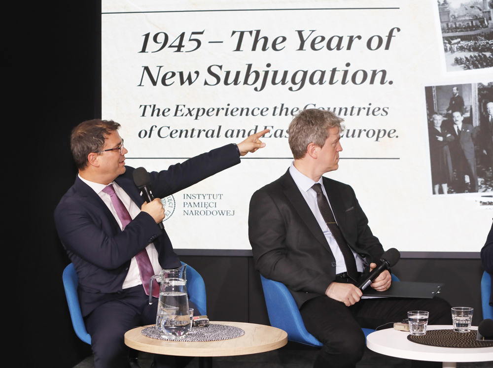 Międzynarodowa dyskusja naukowa „1945 – rok nowego zniewolenia. Doświadczenie Europy Środkowo-Wschodniej” – Warszawa, 14 maja 2025. Fot. Piotr Życieński (IPN)