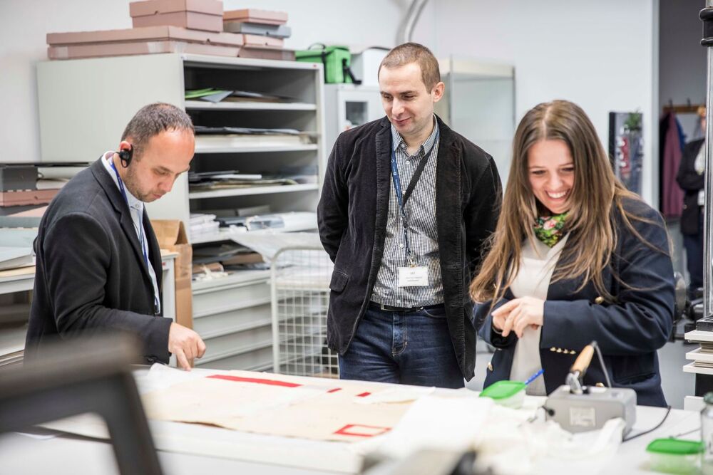 Wizyta delegacji z Albanii w Archiwum IPN – 14 maja 2025. Fot. Katarzyna Adamów (IPN)