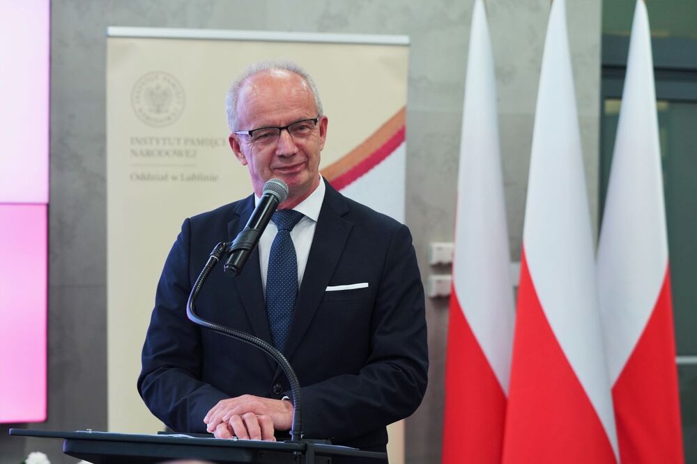 Uroczystość wręczenia Krzyży Wolności i Solidarności – Lublin, 15 maja 2025. Na zdj. zastępca prezesa IPN dr hab. Krzysztof Szwagrzyk. Fot. Dominik Borek (IPN)