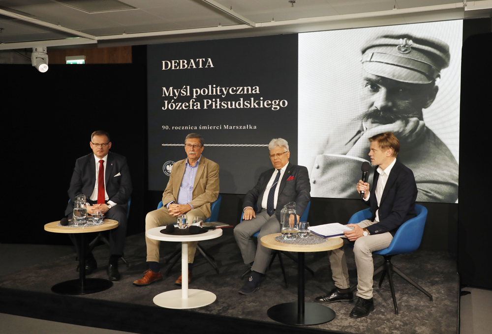„Myśl polityczna Józefa Piłsudskiego. 90. Rocznica śmierci Marszałka” – dyskusja z ekspertami – Warszawa, 15 maja 2025. Fot. Piotr Życieński (IPN)
