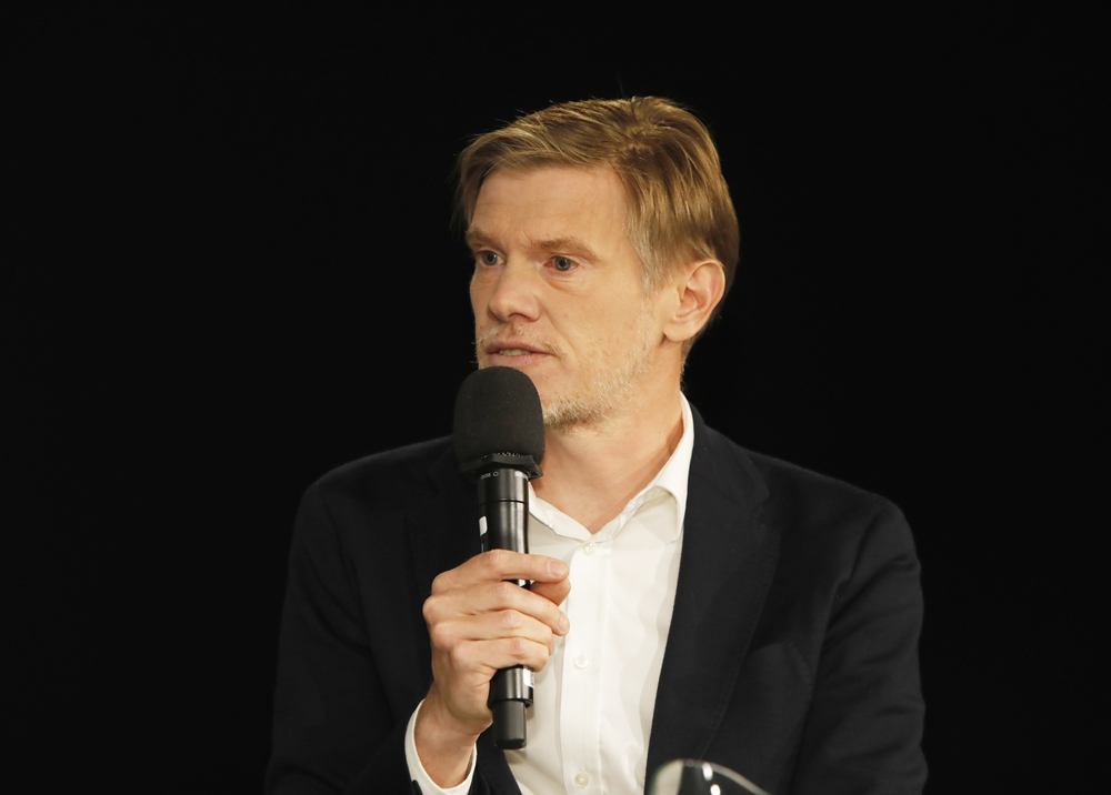 „Myśl polityczna Józefa Piłsudskiego. 90. Rocznica śmierci Marszałka” – dyskusja z ekspertami – Warszawa, 15 maja 2025. Na zdj. red. Krzysztof Świątek. Fot. Piotr Życieński (IPN)