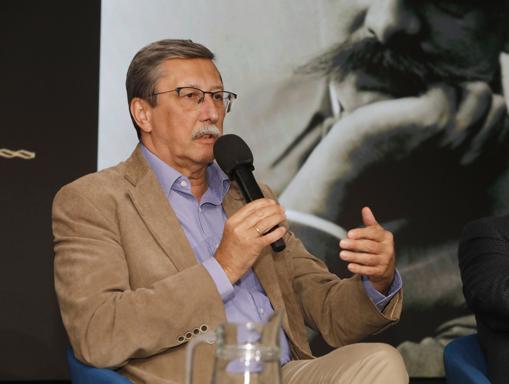 „Myśl polityczna Józefa Piłsudskiego. 90. Rocznica śmierci Marszałka” – dyskusja z ekspertami – Warszawa, 15 maja 2025. Na zdj. prof. Jan Żaryn. Fot. Piotr Życieński (IPN)