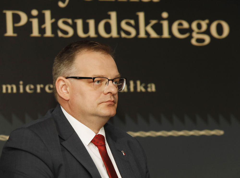 „Myśl polityczna Józefa Piłsudskiego. 90. Rocznica śmierci Marszałka” – dyskusja z ekspertami – Warszawa, 15 maja 2025. Na zdj. Jan Józef Kasprzyk. Fot. Piotr Życieński (IPN)