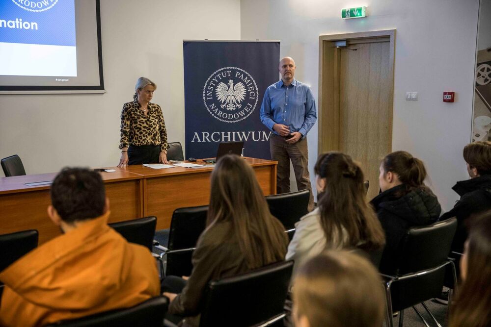 Wizyta studentów Uniwersytetu Warszawskiego w IPN – 16 maja 2025. Fot. Katarzyna Adamów (IPN)