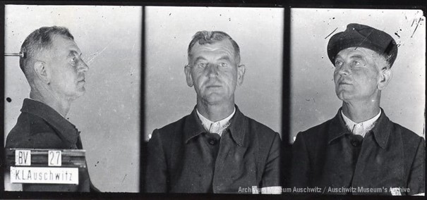 Paul Schykowski – w KL Auschwitz nadano mu numer 27, zwolniony z obozu w czerwcu 1942 r. (źródło: Archiwum PMA-B)