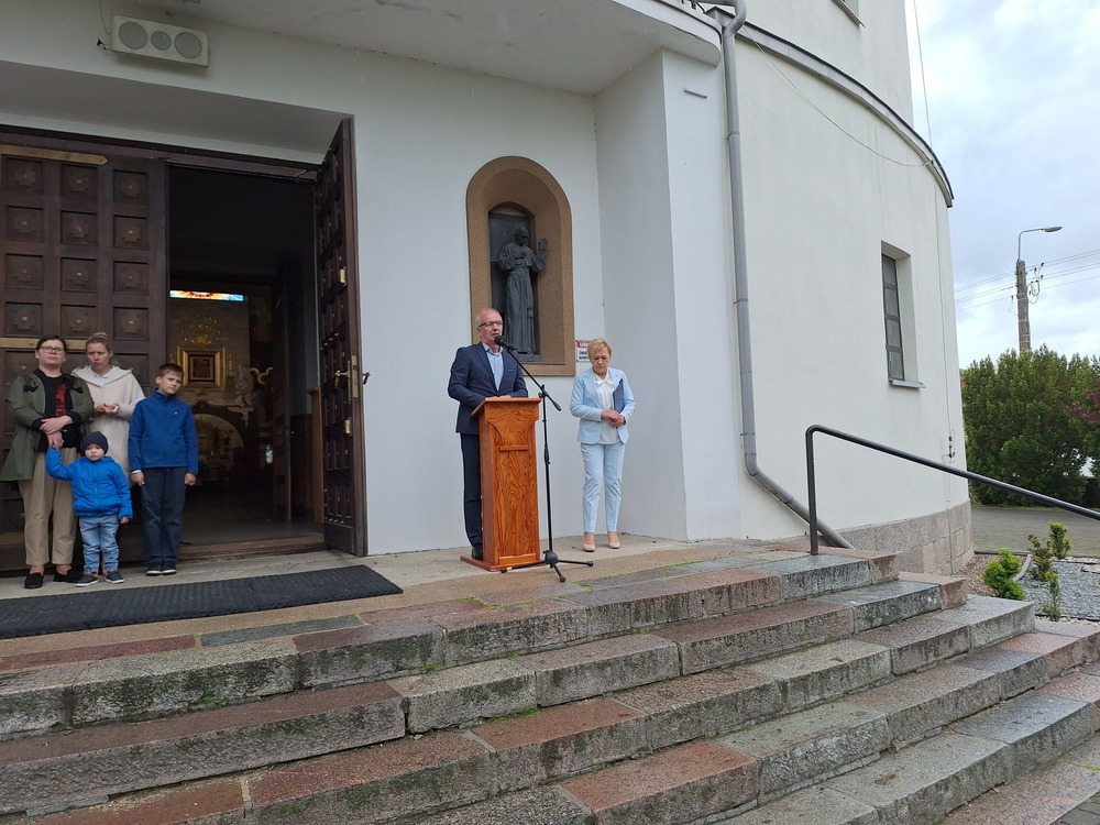 Spotkanie Rodzin Wyklętych ,,Rodziny Wyklęte, Ofiary Komunistycznego Terroru”. Na zdj. zastępca prezesa IPN dr hab. Krzysztof Szwagrzyk – Hodyszewo, 24 maja 2025. Fot. Bogusław Łabędzki