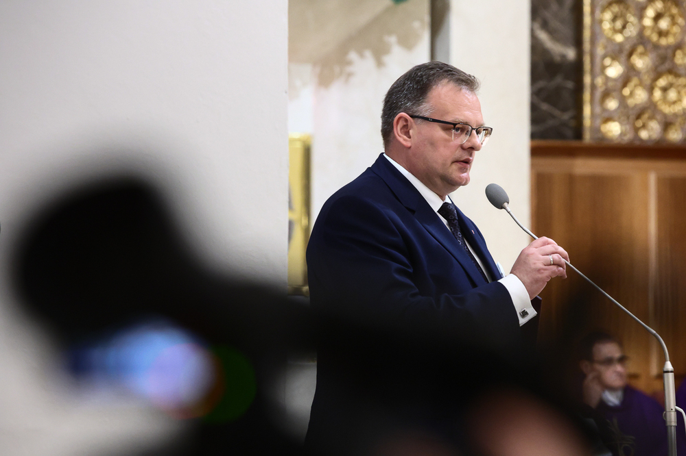 Pożegnanie śp. mjr. Bogusława Nizieńskiego – Warszawa, 29 maja 2025. Na zdj. doradca prezesa IPN Jan Józef Kasprzyk. Fot. Sławek Kasper (IPN)