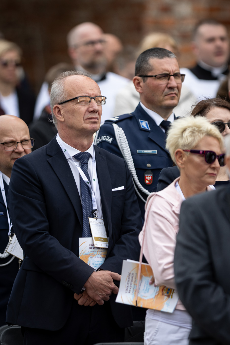 Uroczystość beatyfikacyjna sióstr katarzynek. Na zdj. zastępca prezesa IPN dr hab. Krzysztof Szwagrzyk – Braniewo, 31 maja 2025. Fot. Roman Jocher