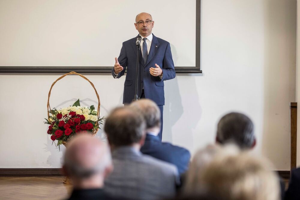 Uroczystość wręczenia Krzyży Wolności i Solidarności – Warszawa, 4 czerwca 2025. Na zdj. zastępca prezesa IPN dr Mateusz Szpytma. Fot. Katarzyna Adamów (IPN)