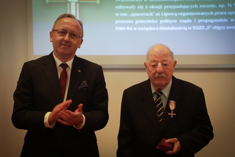 Uroczystość wręczenia działaczom opozycji antykomunistycznej Krzyży Wolności i Solidarności – 12 czerwca 2025. Fot. Paula Prudziłowicz (IPN)