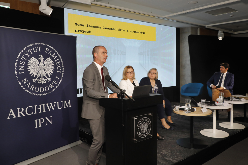 Międzynarodowa konferencja naukowa: „Archiwa i pamięć. Współczesne wykorzystanie zbiorów archiwalnych byłego komunistycznego aparatu represji” –  Warszawa, 11 czerwca 2025. Fot. Piotr Życieński (IPN)