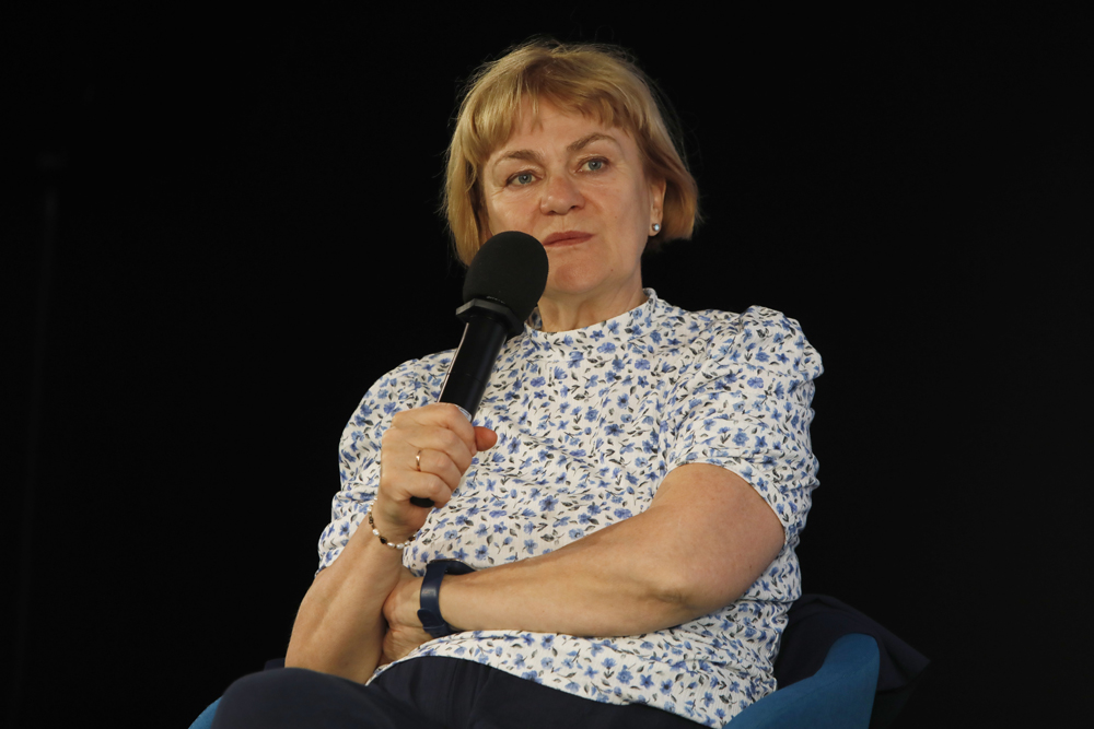 Spotkanie z cyklu „Tajemnice bezpieki” – Warszawa, 17 czerwca 2025. Na zdj. red. Dorota Kania. Fot. Piotr Życieński (IPN)