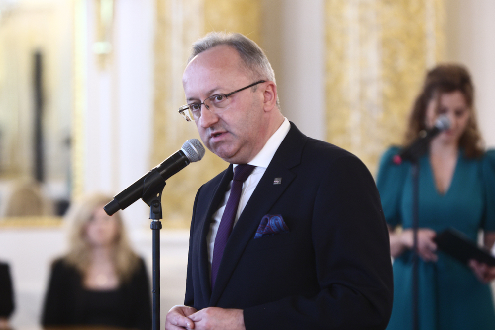 Gala wręczenia nagrody IPN „Kustosz Pamięci Narodowej” – 18 czerwca 2025. Na zdj. zastępca prezesa IPN dr hab. Karol Polejowski. Fot. Sławek Kasper (IPN)