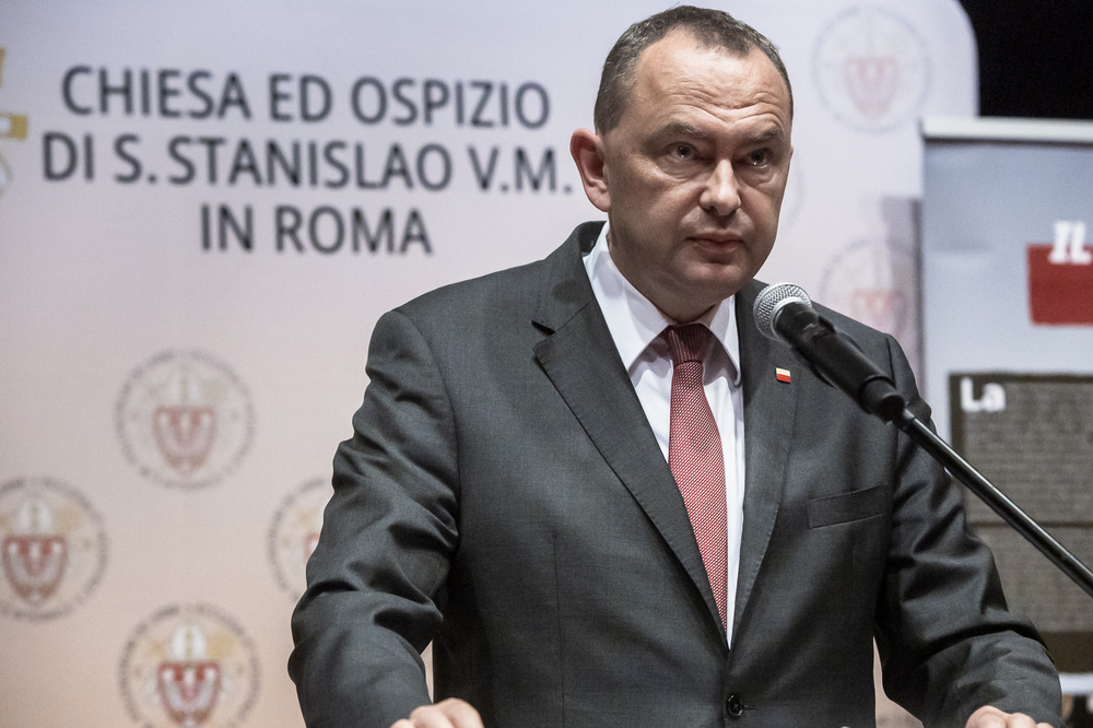 W Rzymie zaprezentowaliśmy serial IPN „Monte Cassino – Szlak Nadziei”. Na zdj. ambasador RP przy Stolicy Apostolskiej Adam Kwiatkowski – 22 czerwca 2025. Fot. Sławek Kasper (IPN)