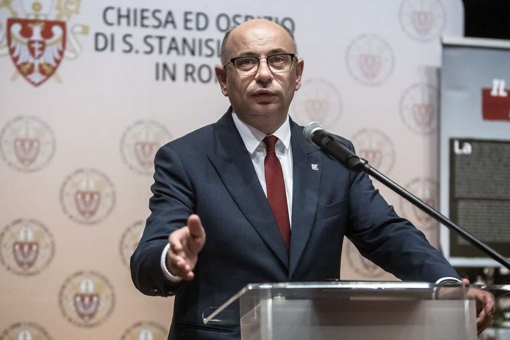 W Rzymie zaprezentowaliśmy serial IPN „Szlak Nadziei – bitwa o Monte Cassino”. Na zdj. zastępca prezesa IPN dr Mateusz Szpytma – 22 czerwca 2025. Fot. Sławek Kasper (IPN)